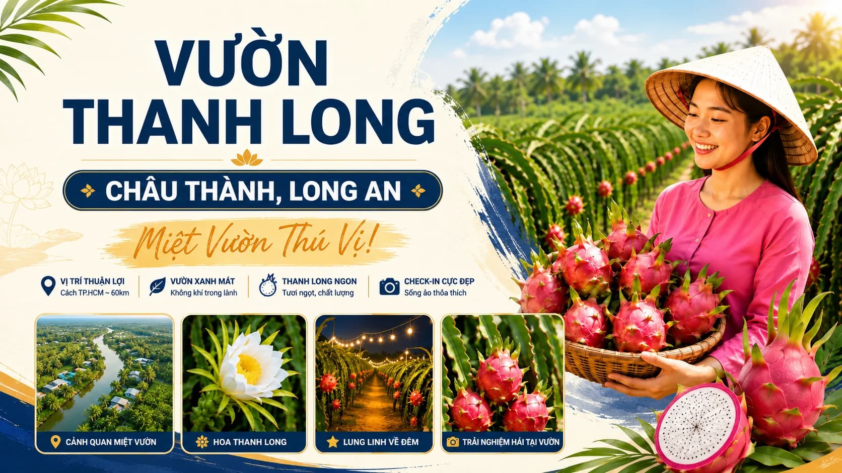 Vườn Thanh Long Châu Thành Long An: Đi Mùa Nào?