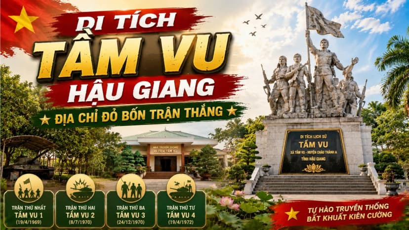 Di Tích Tầm Vu Hậu Giang: Địa Chỉ Đỏ Bốn Trận Thắng