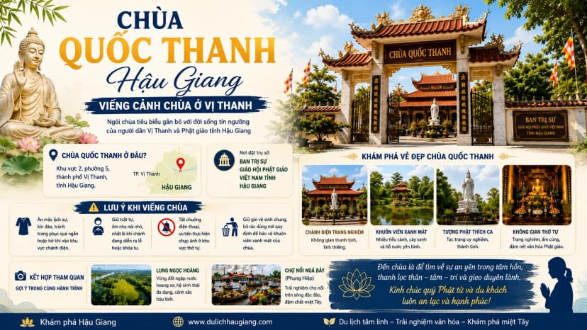 Chùa Quốc Thanh Hậu Giang: Viếng Cảnh Chùa Ở Vị Thanh