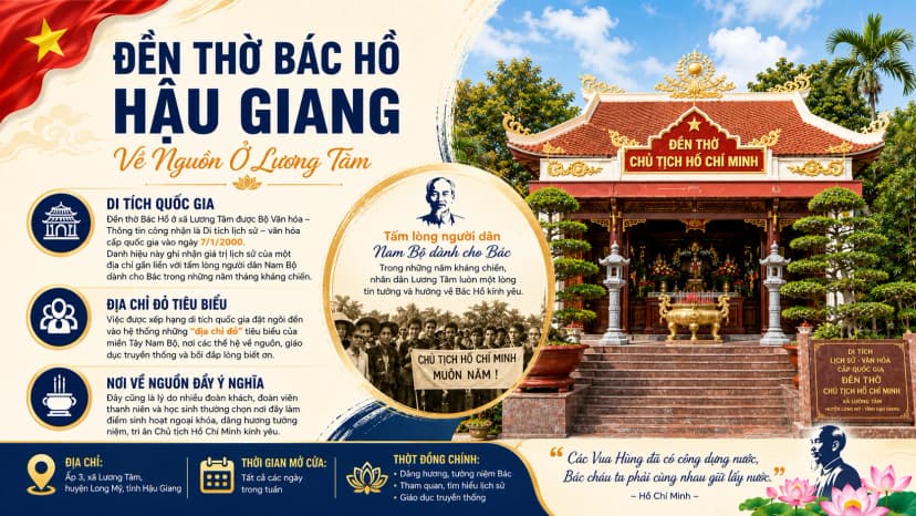 Đền Thờ Bác Hồ Hậu Giang: Về Nguồn Ở Lương Tâm