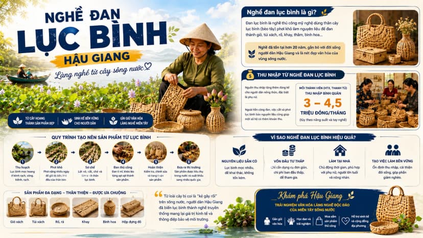Nghề Đan Lục Bình Hậu Giang: Làng Nghề Từ Cây Sông Nước