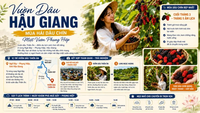 Vườn Dâu Hậu Giang: Mùa Hái Dâu Chín Miệt Vườn Phụng Hiệp