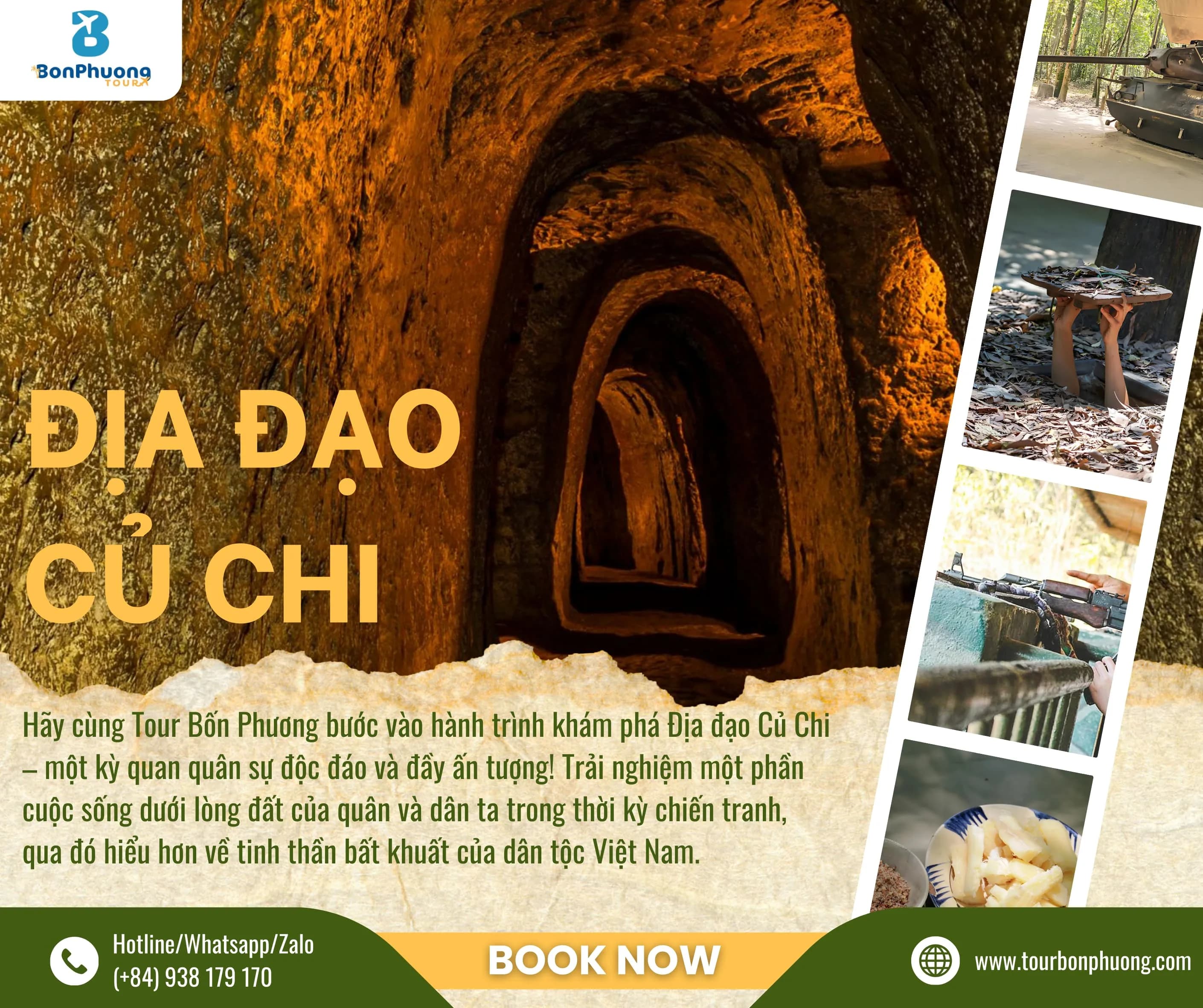 Tour Địa Đạo Củ Chi Nửa Ngày - Khám Phá “Đất Thép Thành Đồng” Cùng Tour Bốn Phương