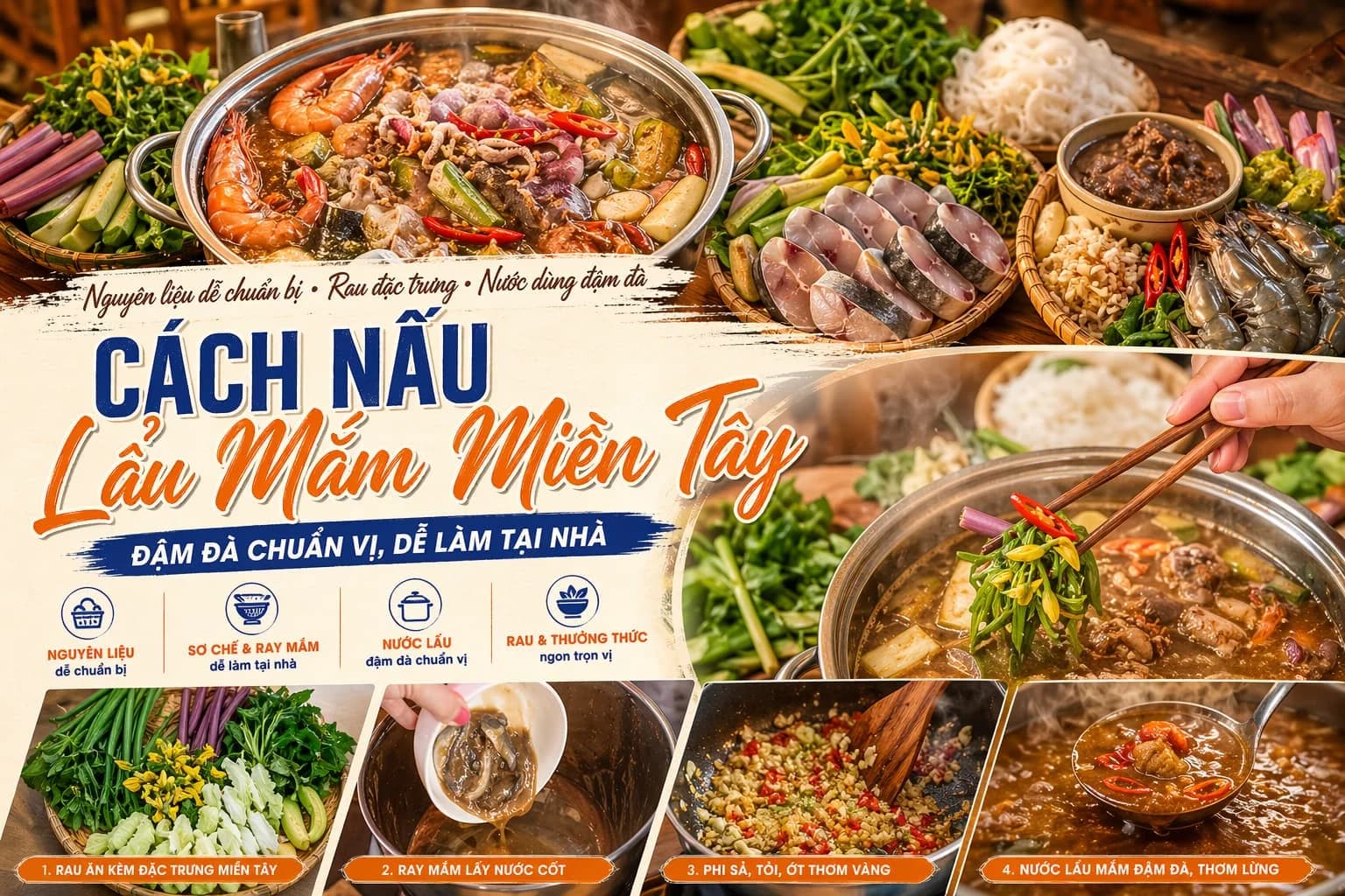Cách Nấu Lẩu Mắm Miền Tây Đậm Đà Chuẩn Vị