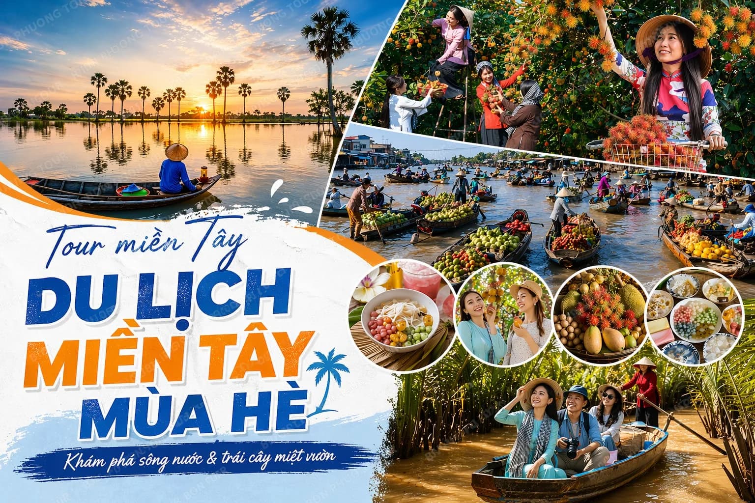 Du Lịch Miền Tây Mùa Hè: Điểm Đến Đẹp, Chợ Nổi, Miệt Vườn