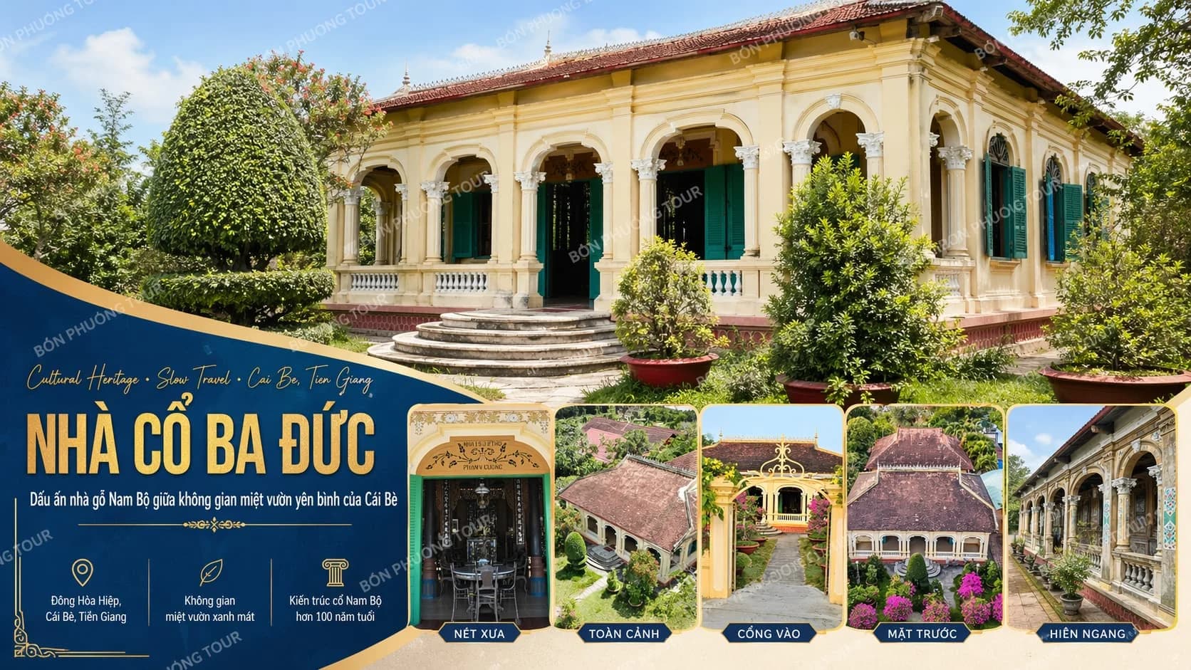 Nhà cổ Ba Đức Cái Bè: Dấu ấn nhà gỗ Nam Bộ