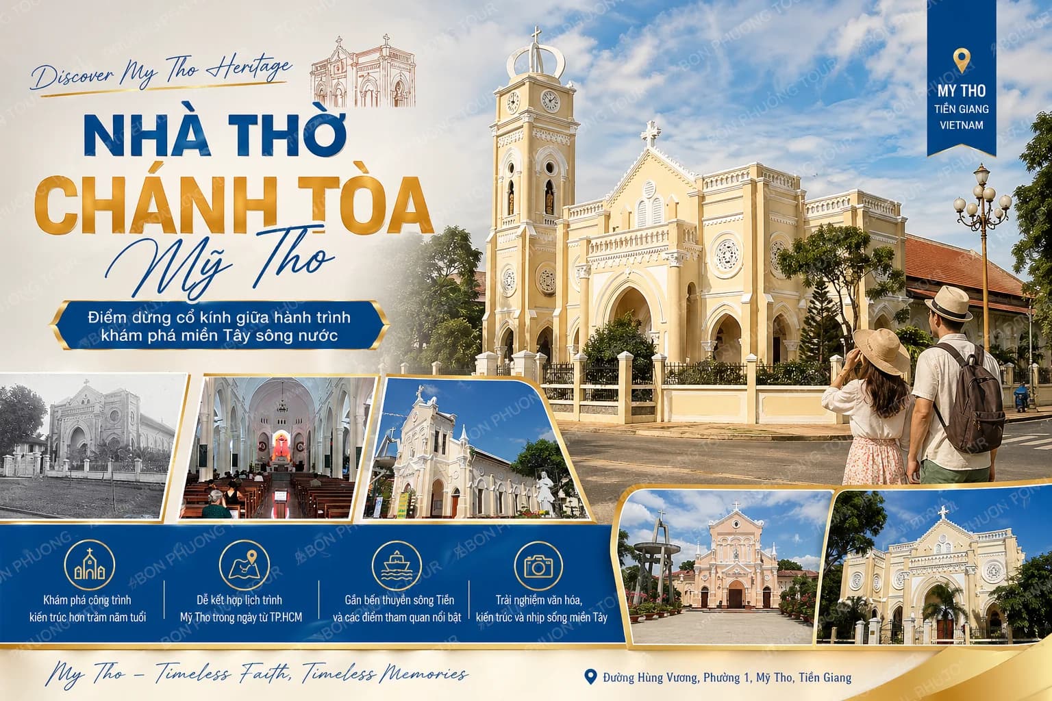 Nhà Thờ Chánh Tòa Mỹ Tho: Địa Chỉ & Kinh Nghiệm Tham Quan