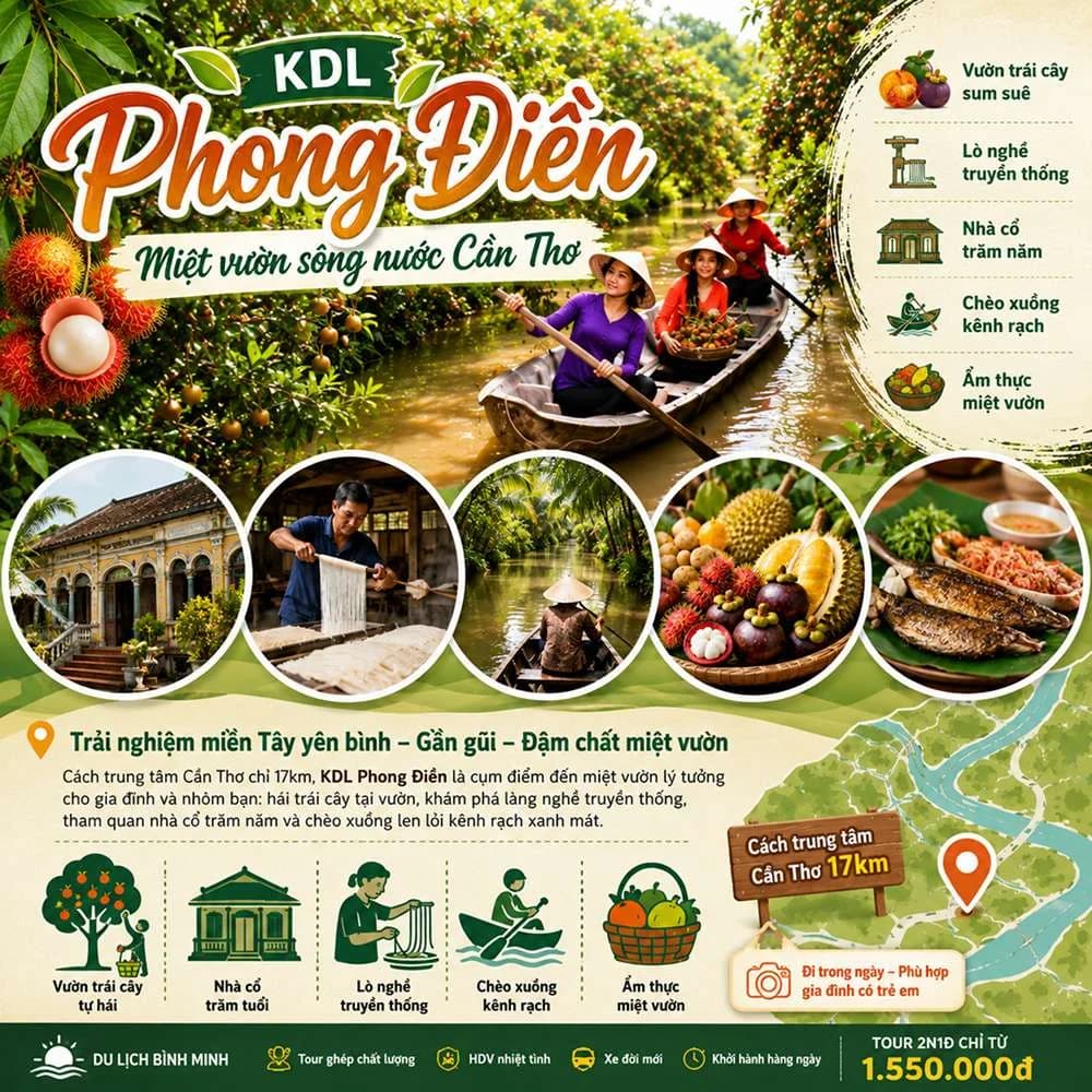 KDL Phong Điền Cần Thơ: Cẩm Nang Cho Gia Đình 2026