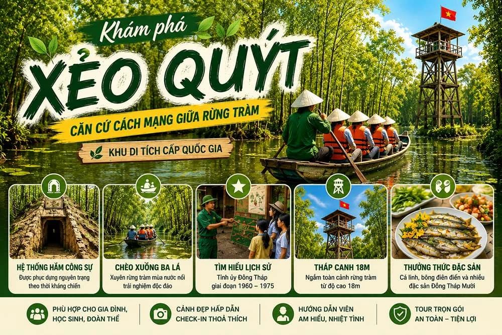 Khu Di Tích Xẻo Quýt Đồng Tháp: Đi Mùa Nước Nổi Đẹp Nhất