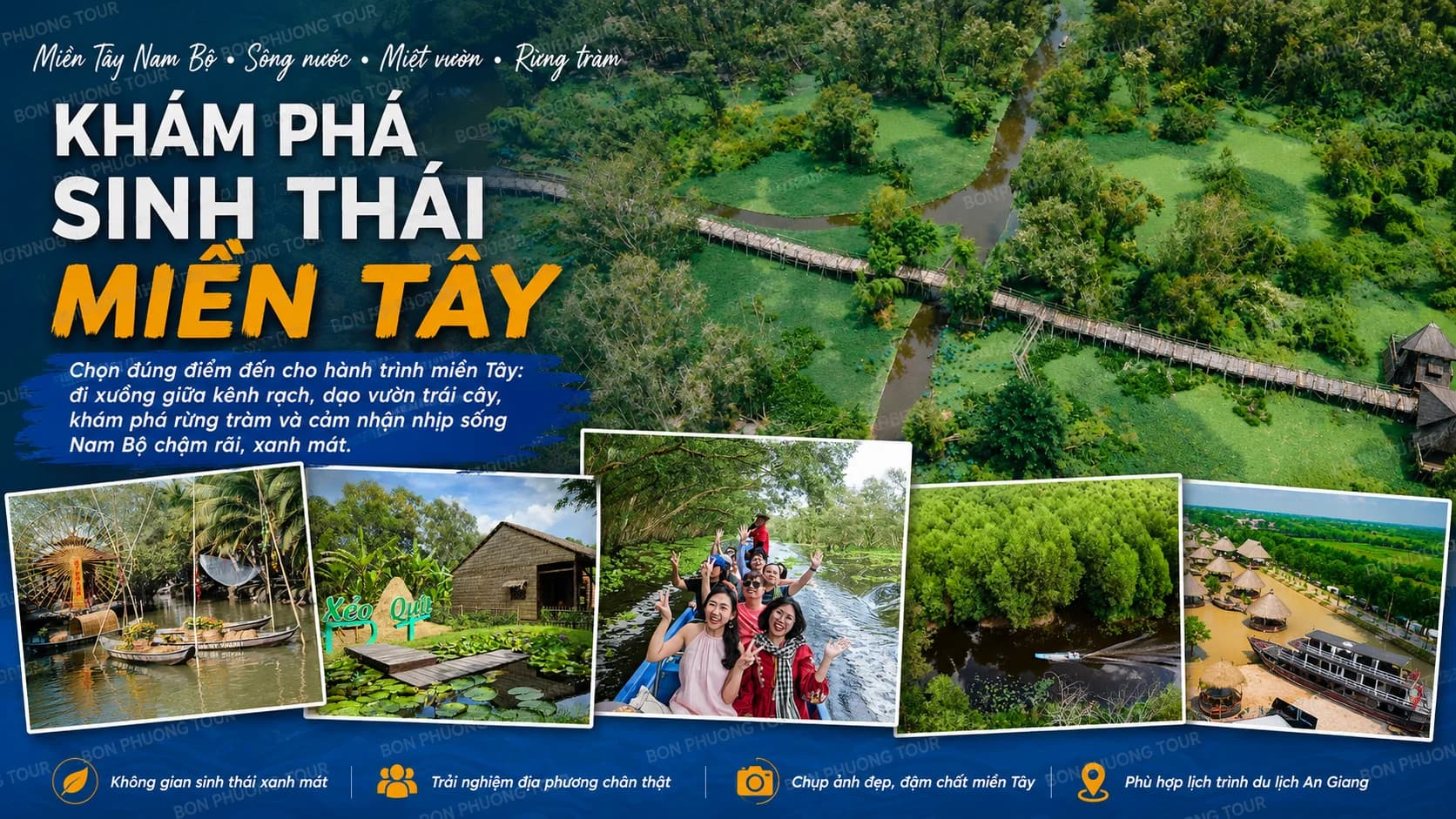 Top 6 khu du lịch sinh thái miền Tây đáng đi nhất