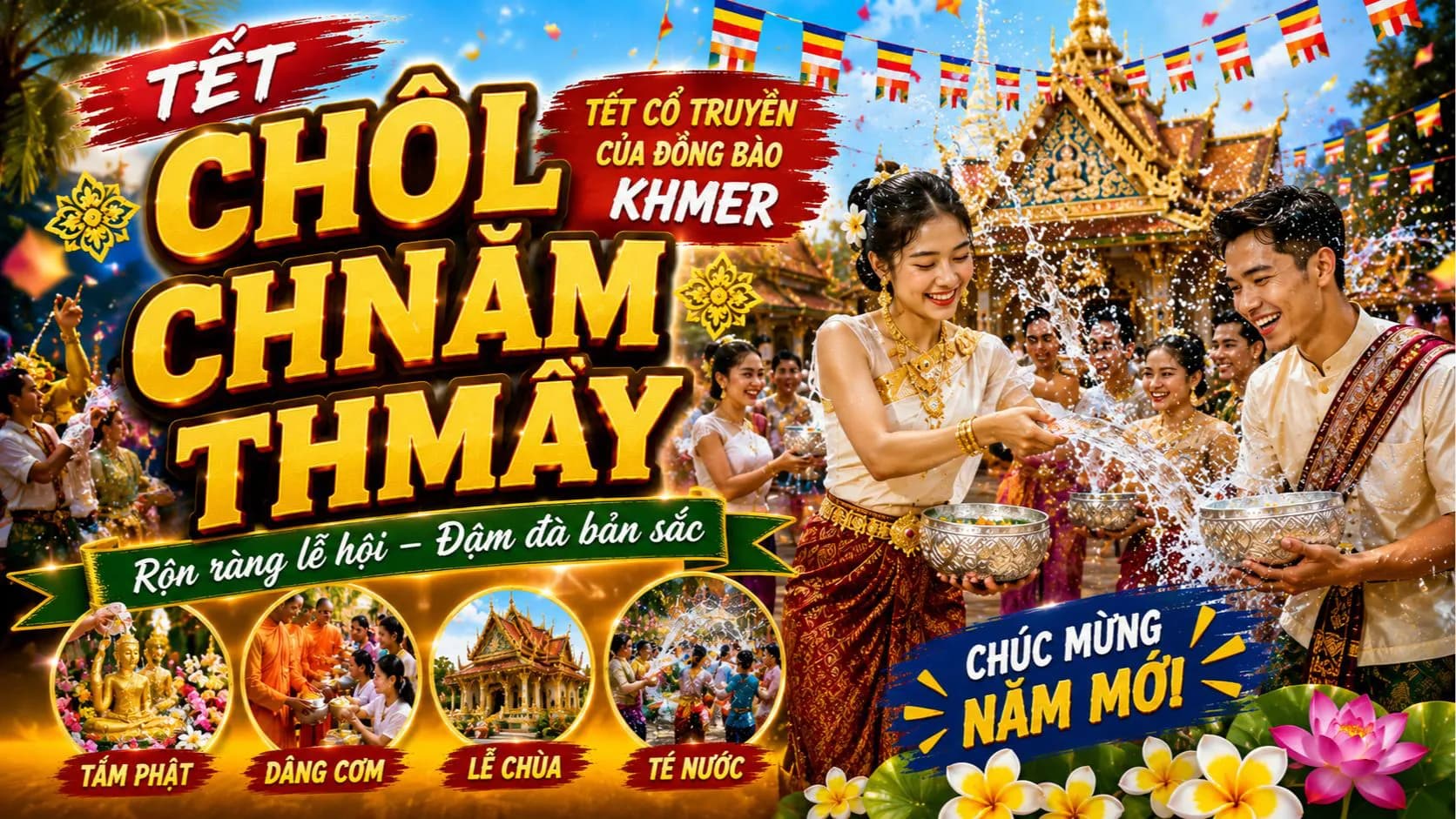 Tết Chôl Chnăm Thmây Trà Vinh: Lễ Hội Năm Mới Đậm Đà Bản Sắc