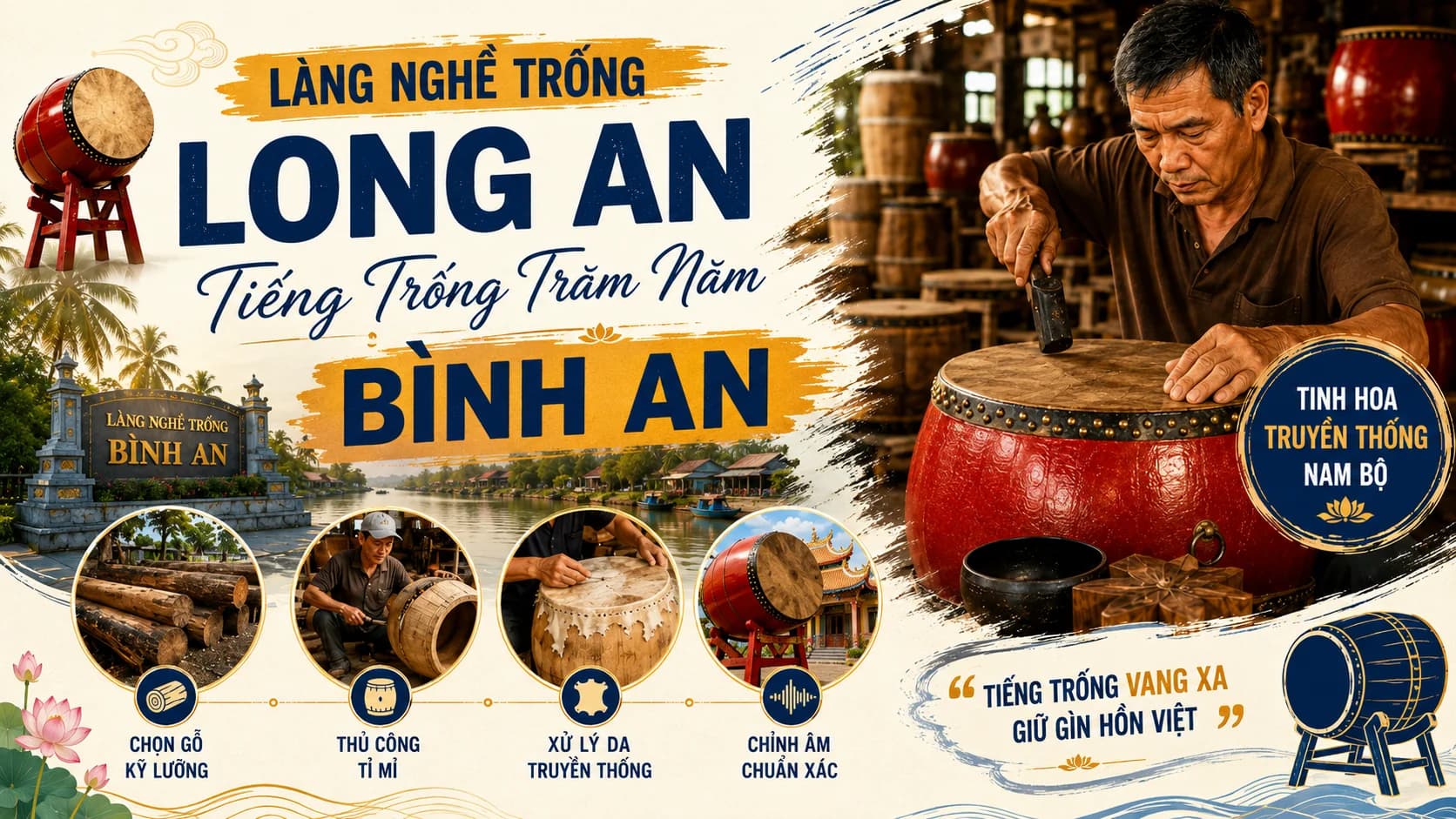 Làng trống Bình An Long An: Di sản hơn 150 năm
