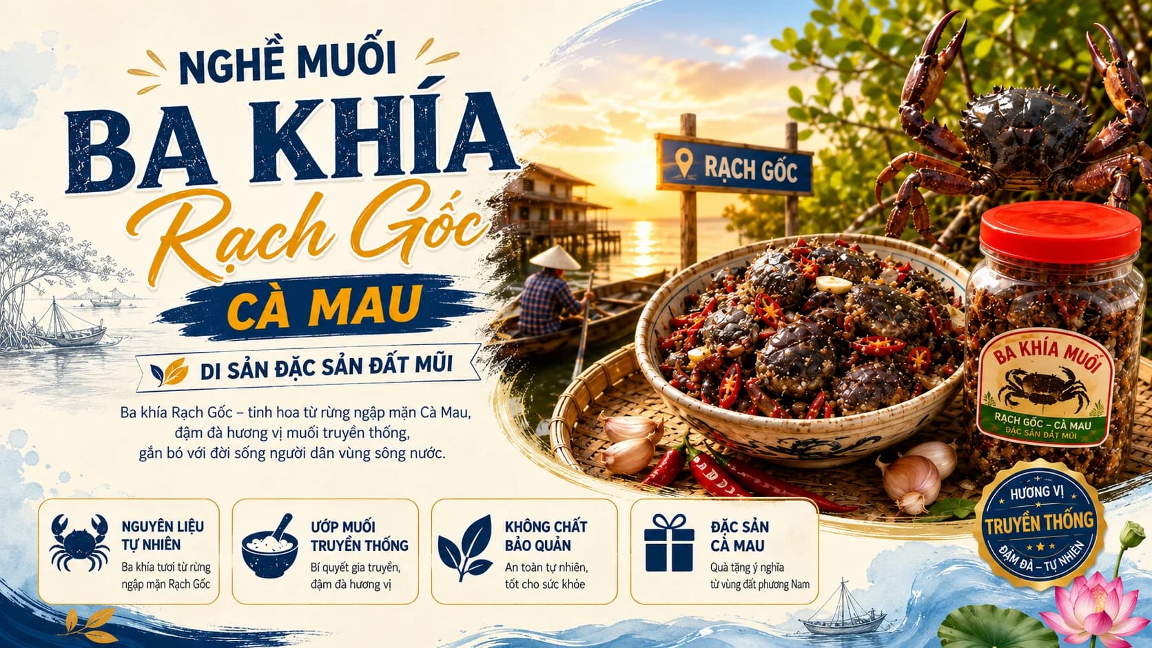 Nghề Muối Ba Khía Rạch Gốc Cà Mau: Di Sản Đất Mũi