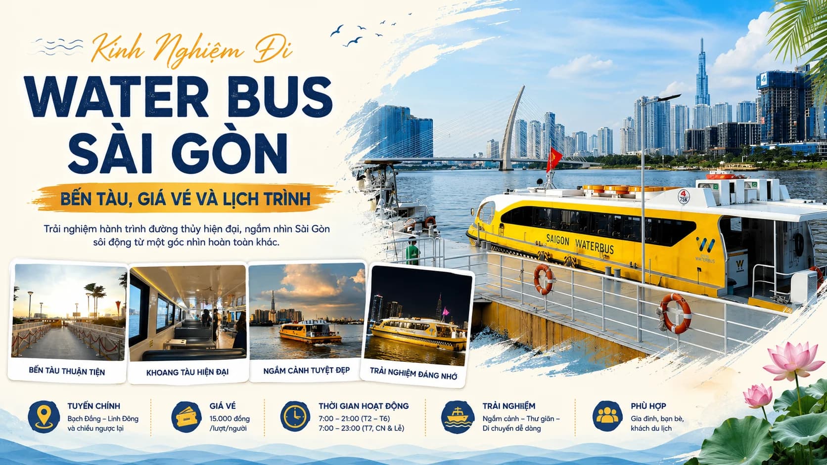 Kinh Nghiệm Đi Water Bus Sài Gòn: Bến Tàu, Giá Vé Và Lịch Trình