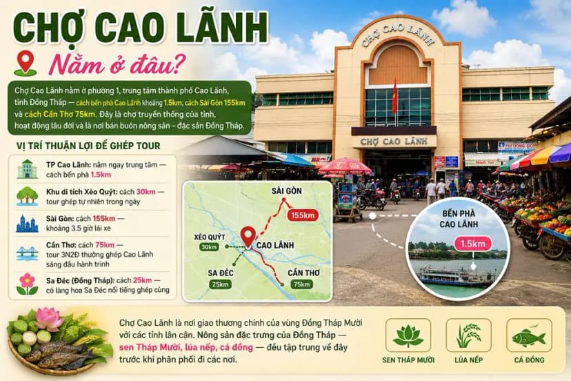 Chợ Cao Lãnh nằm ở đâu?