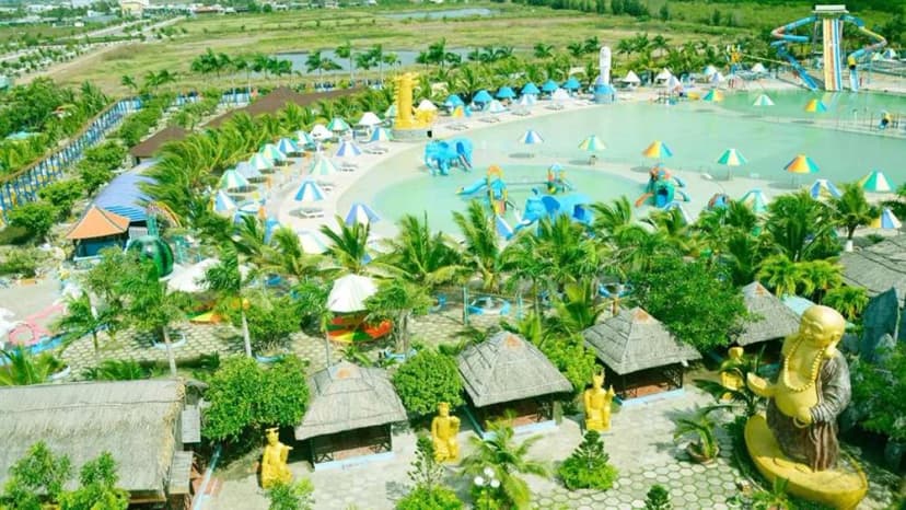 Khu du lịch Nhà Mát từ trên cao