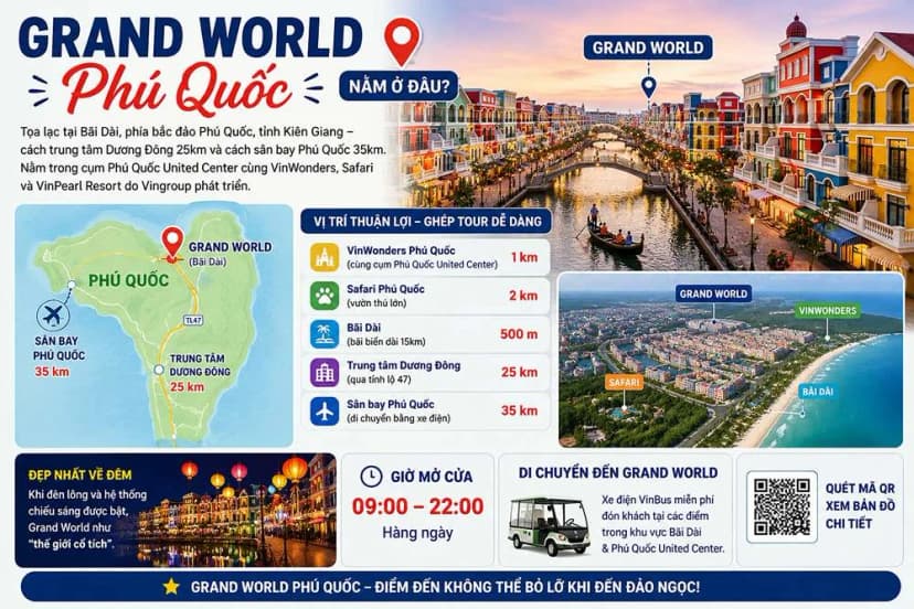 Grand World Phú Quốc nằm ở đâu?