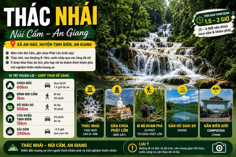 Khu vực Thác Nhái trên Núi Cấm An Giang