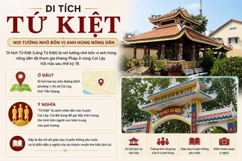 Di tích Tứ Kiệt là gì, ở đâu?