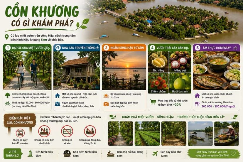 Cồn Khương có gì khám phá?