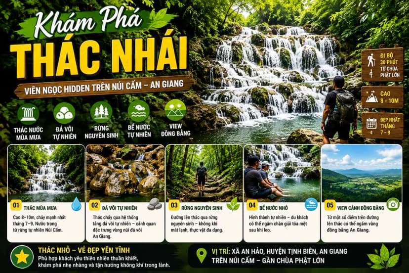 Cảnh quan tự nhiên tại Thác Nhái Núi Cấm