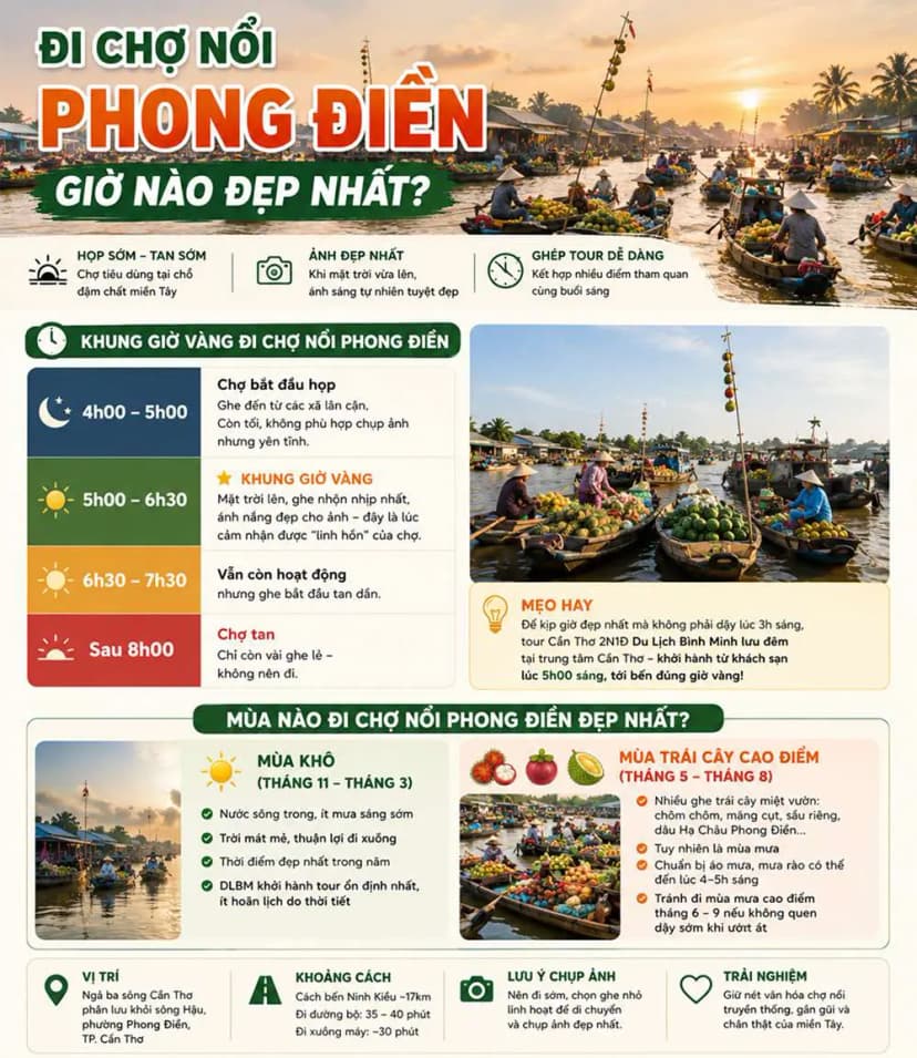 Đi chợ nổi Phong Điền giờ nào đẹp nhất?
