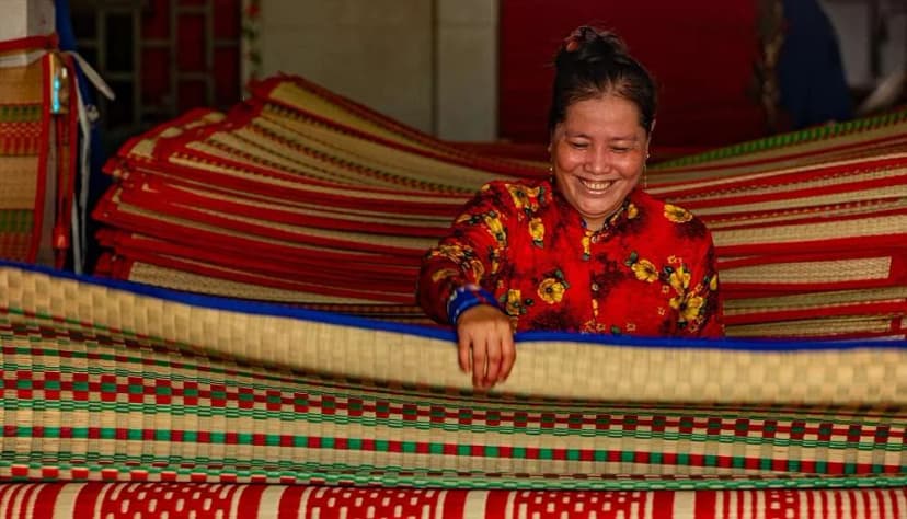 Nét đẹp của làng chiếu Định Yên