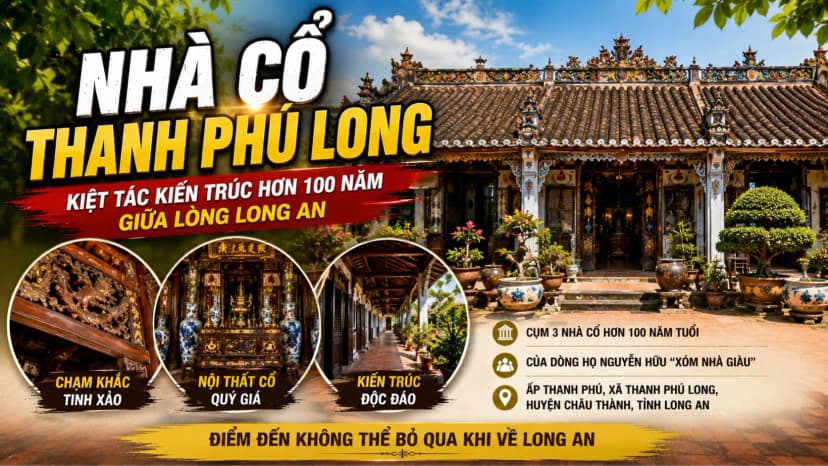 Không gian kiến trúc Nhà cổ Thanh Phú Long