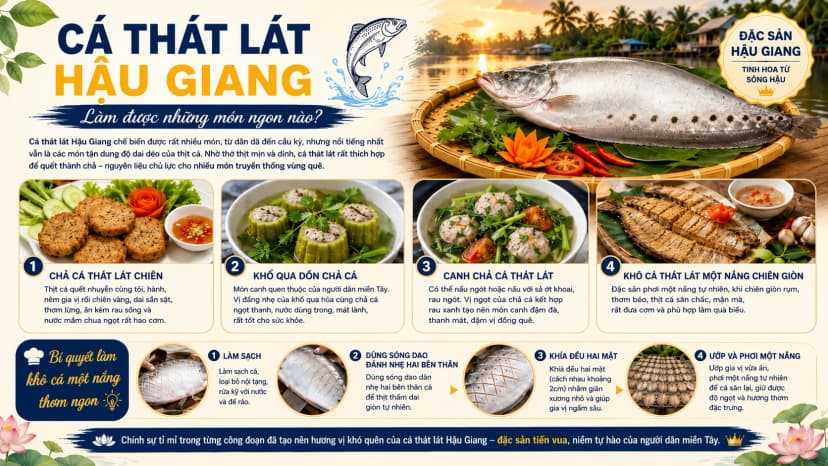 Cá Thát Lát Hậu Giang làm được những món ngon nào?