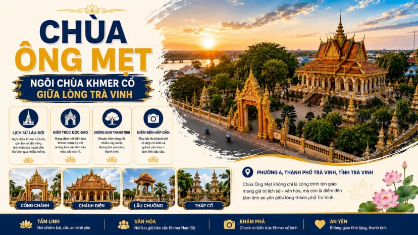 Kiến trúc Chùa Ông Mẹt Trà Vinh