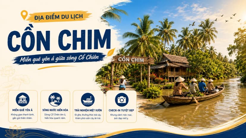 Du lịch cộng đồng Cồn Chim Trà Vinh