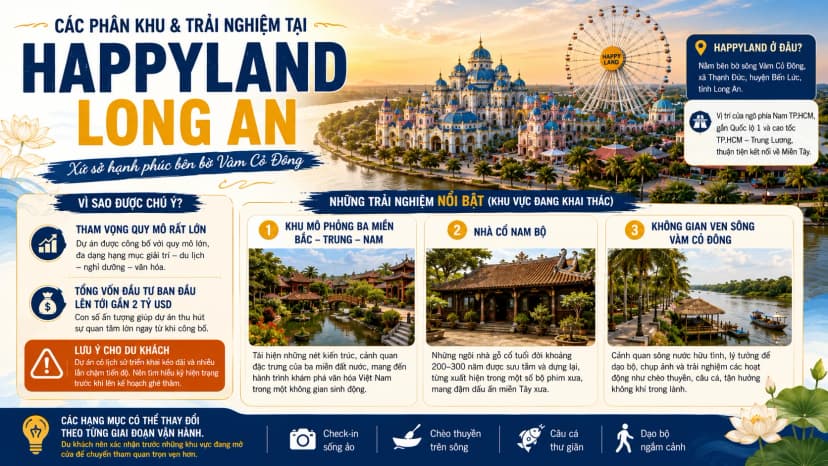 Không gian văn hóa ba miền tại Happyland Bến Lức