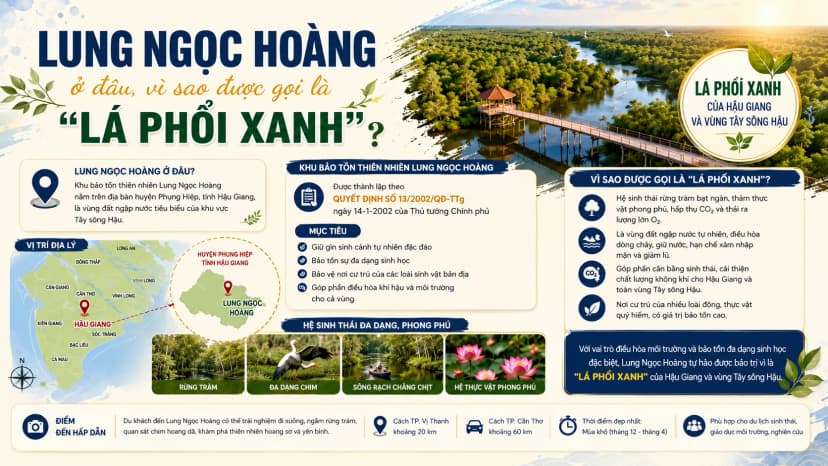 Lung Ngọc Hoàng ở đâu, vì sao được gọi là "lá phổi xanh"?