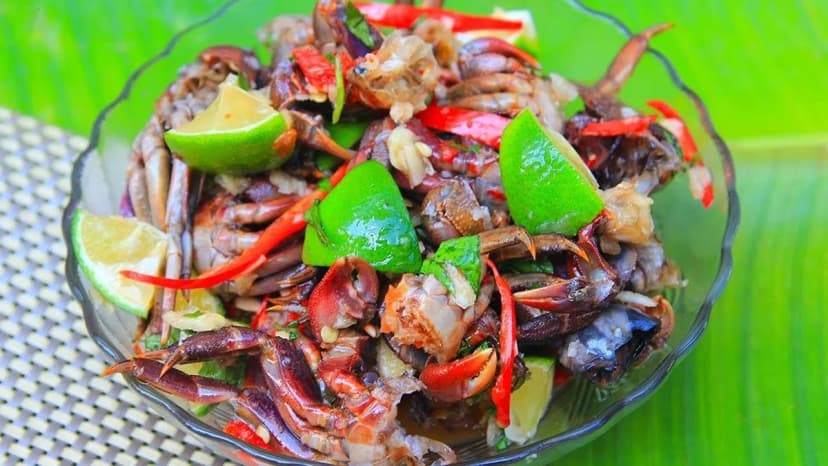 Ba khía tươi trộn tỏi ớt