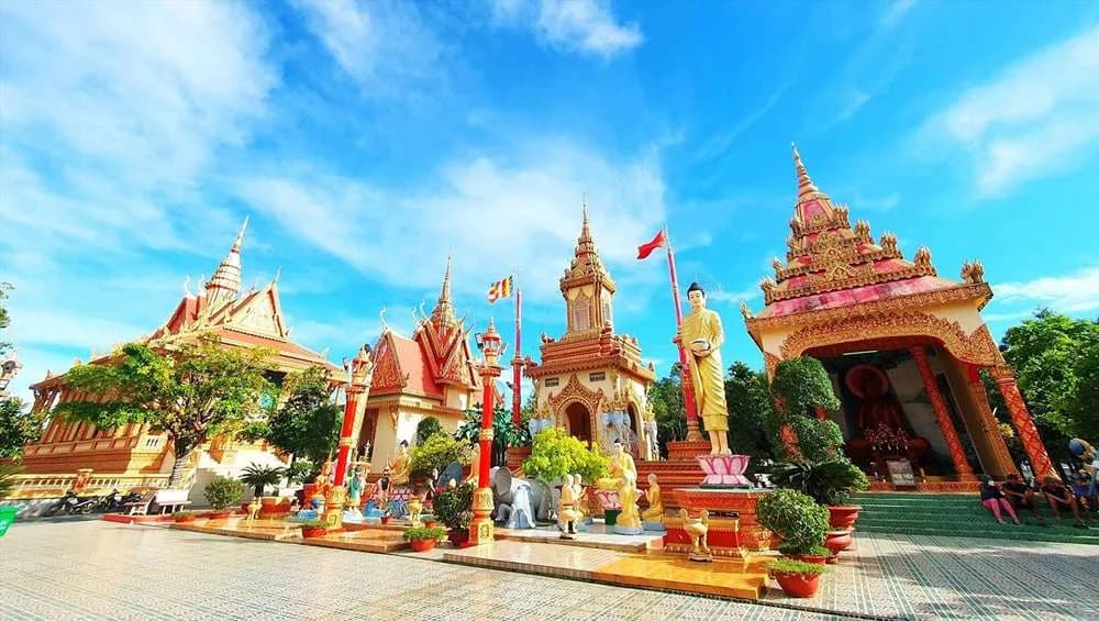 Chùa Xiêm Cán ở đâu? Chùa Xiêm Cán – Ngôi chùa Khmer rực rỡ