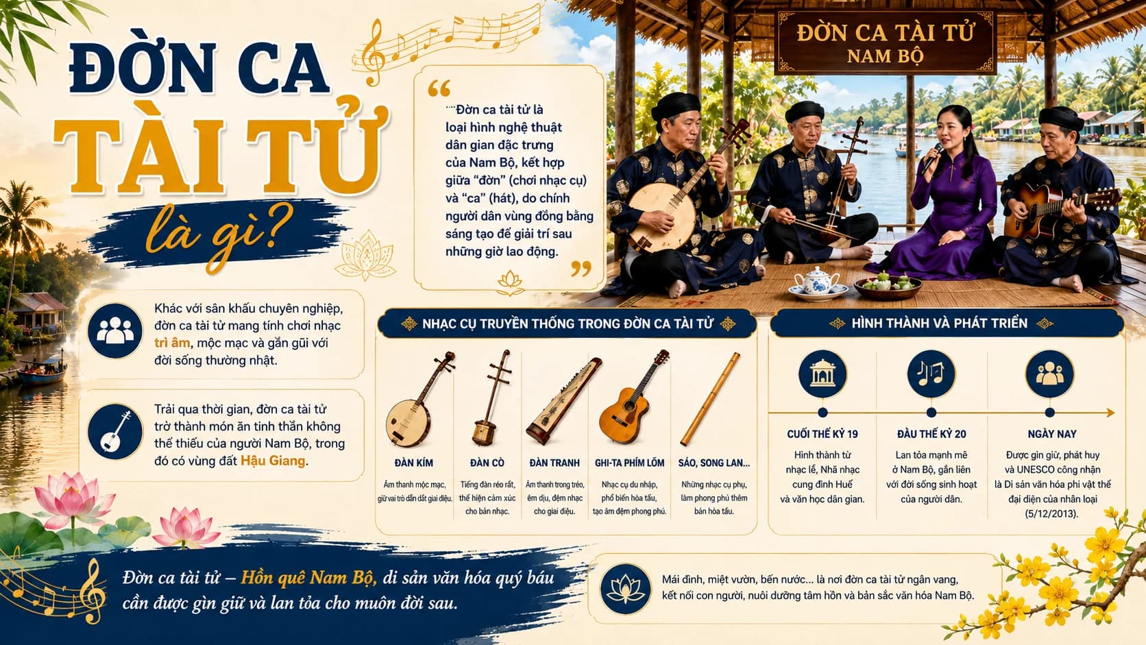 Đờn Ca Tài Tử Hậu Giang: Di Sản UNESCO Và Trải Nghiệm Văn Hóa Nam Bộ