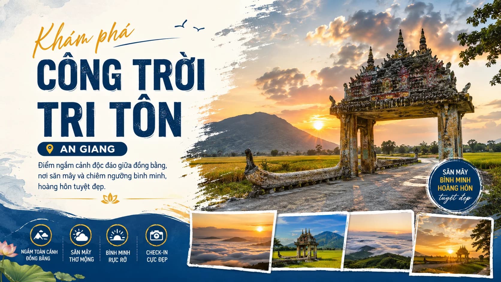 Cổng Trời Tri Tôn: Check-in cổng chùa Koh Kas An Giang