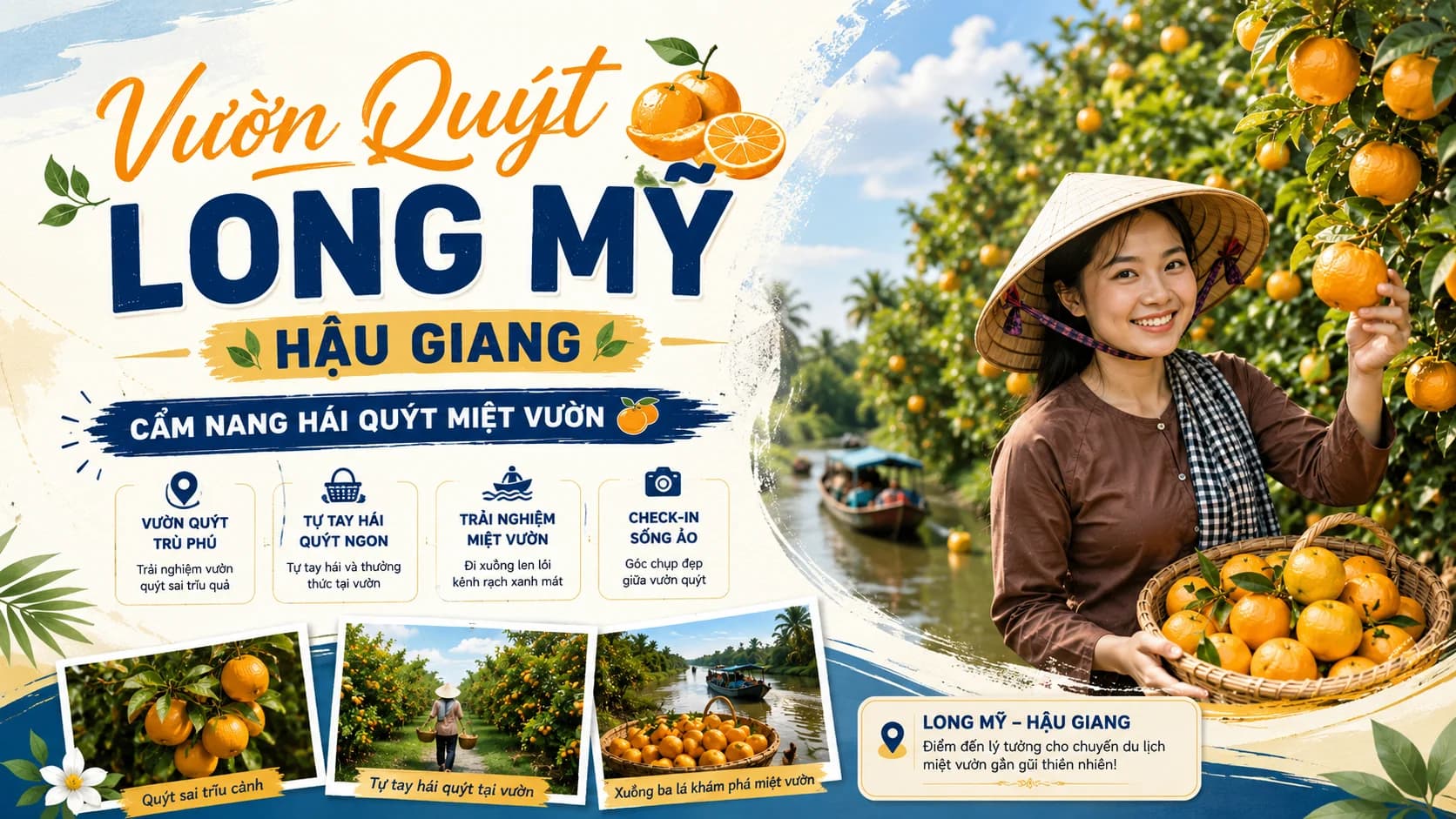 Vườn Quýt Long Mỹ: Kinh Nghiệm Tham Quan Quýt Đường Long Trị