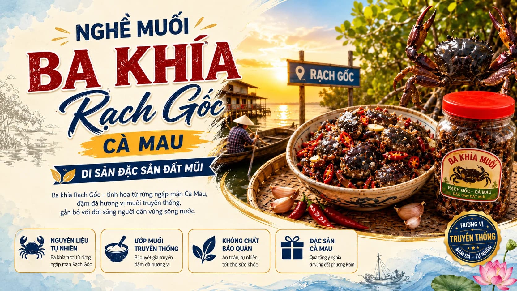 Nghề Muối Ba Khía Rạch Gốc Cà Mau: Di Sản Đất Mũi