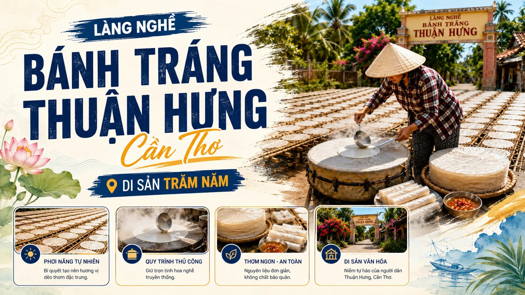 Làng Nghề Bánh Tráng Thuận Hưng: Di Sản Trăm Năm Ở Cần Thơ