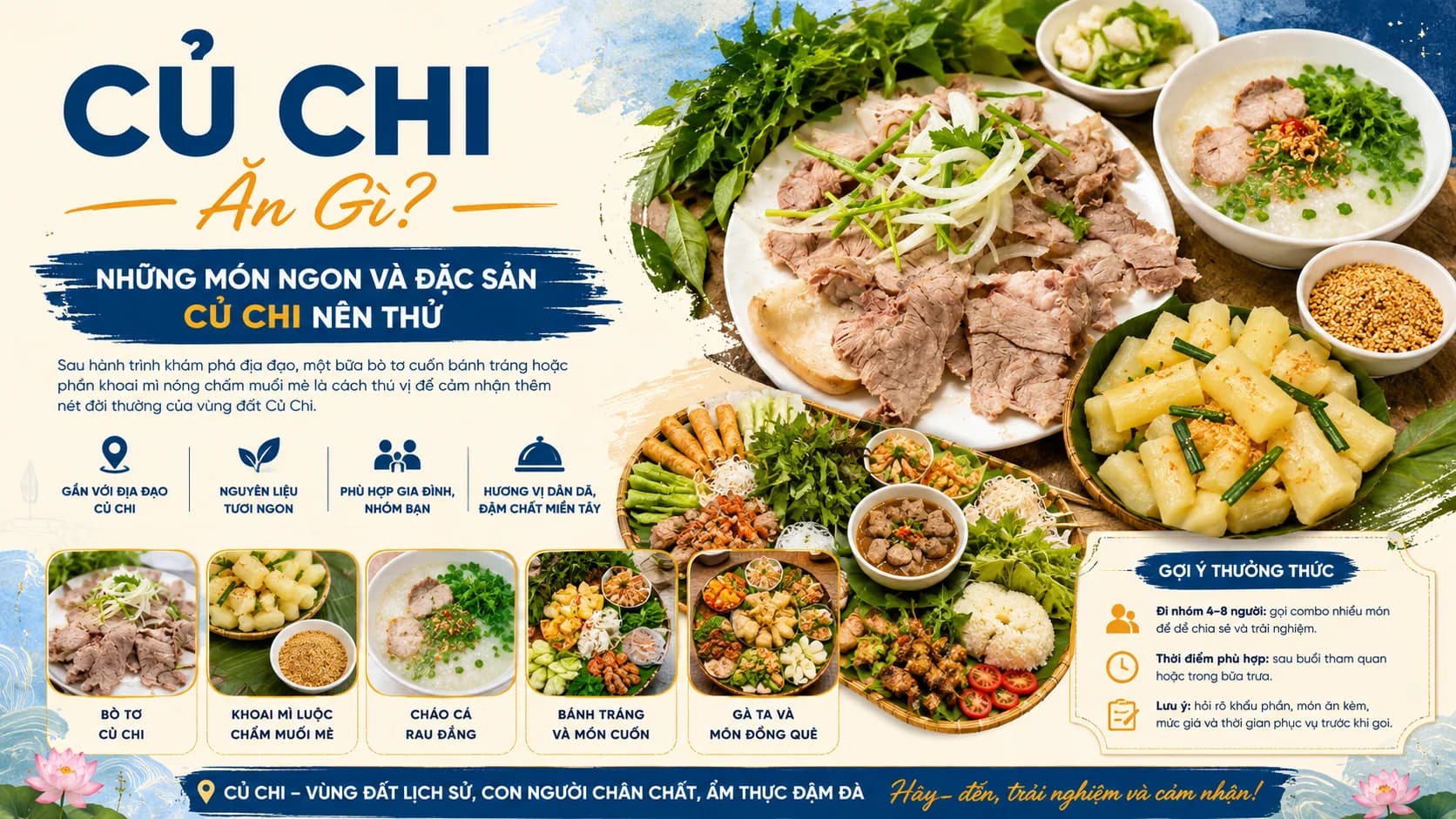 Củ Chi Ăn Gì? Những Món Ngon Và Đặc Sản Củ Chi Nên Thử