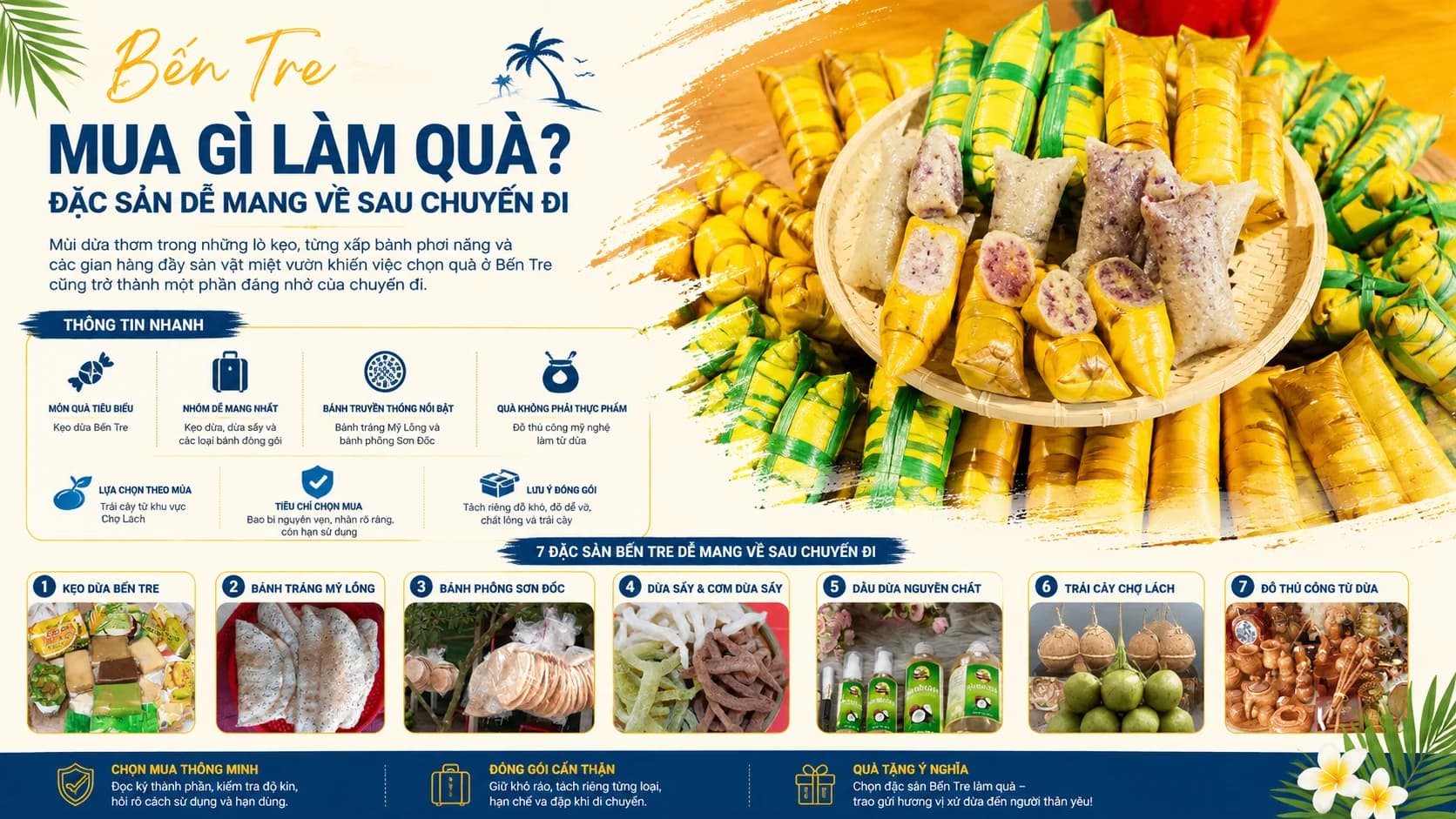 Bến Tre Mua Gì Làm Quà? Đặc Sản Dễ Mang Về Sau Chuyến Đi
