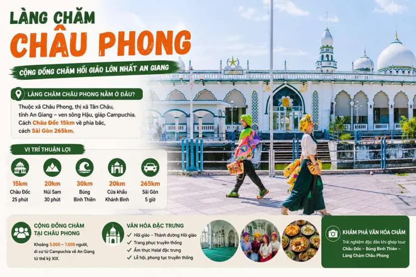 Làng Chăm Châu Phong nằm ở đâu?