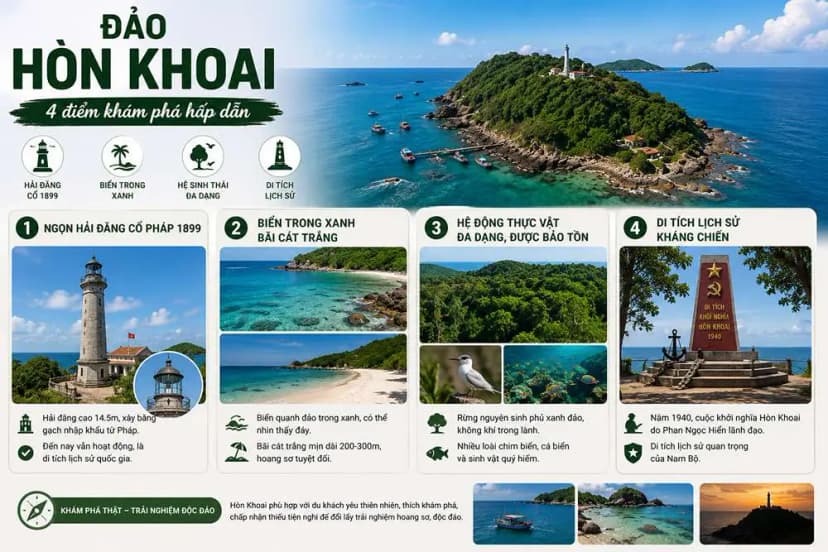 Đảo Hòn Khoai có gì khám phá?