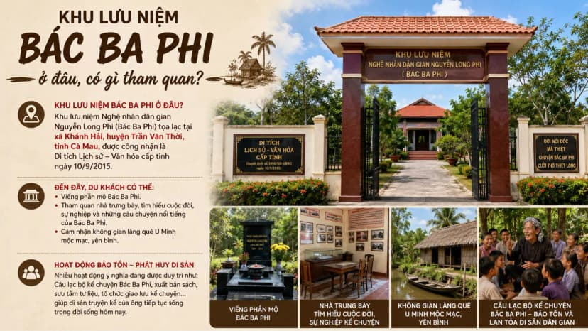 Khu lưu niệm Bác Ba Phi ở đâu, có gì tham quan?