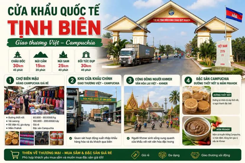 Cửa khẩu Tịnh Biên có gì đặc trưng?
