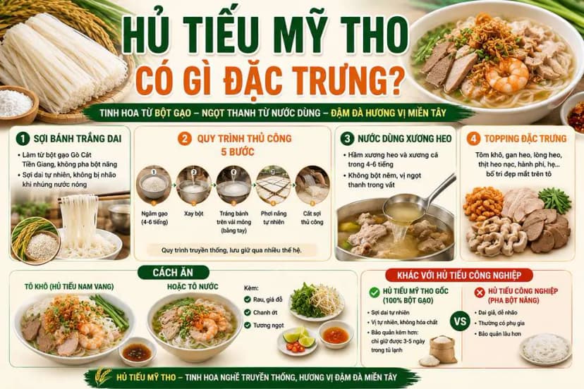 Hủ tiếu Mỹ Tho có gì đặc trưng?