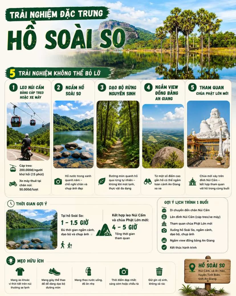 Trải nghiệm đặc trưng tại hồ Soài So