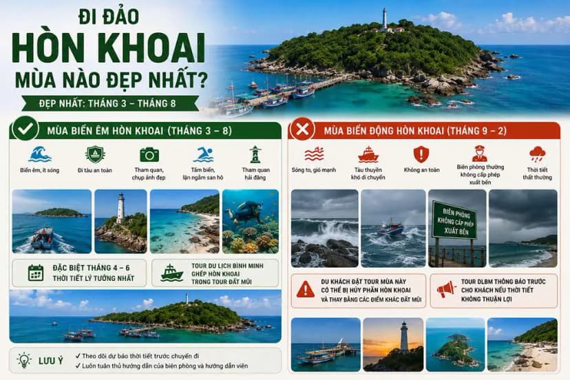 Đi đảo Hòn Khoai mùa nào đẹp nhất?