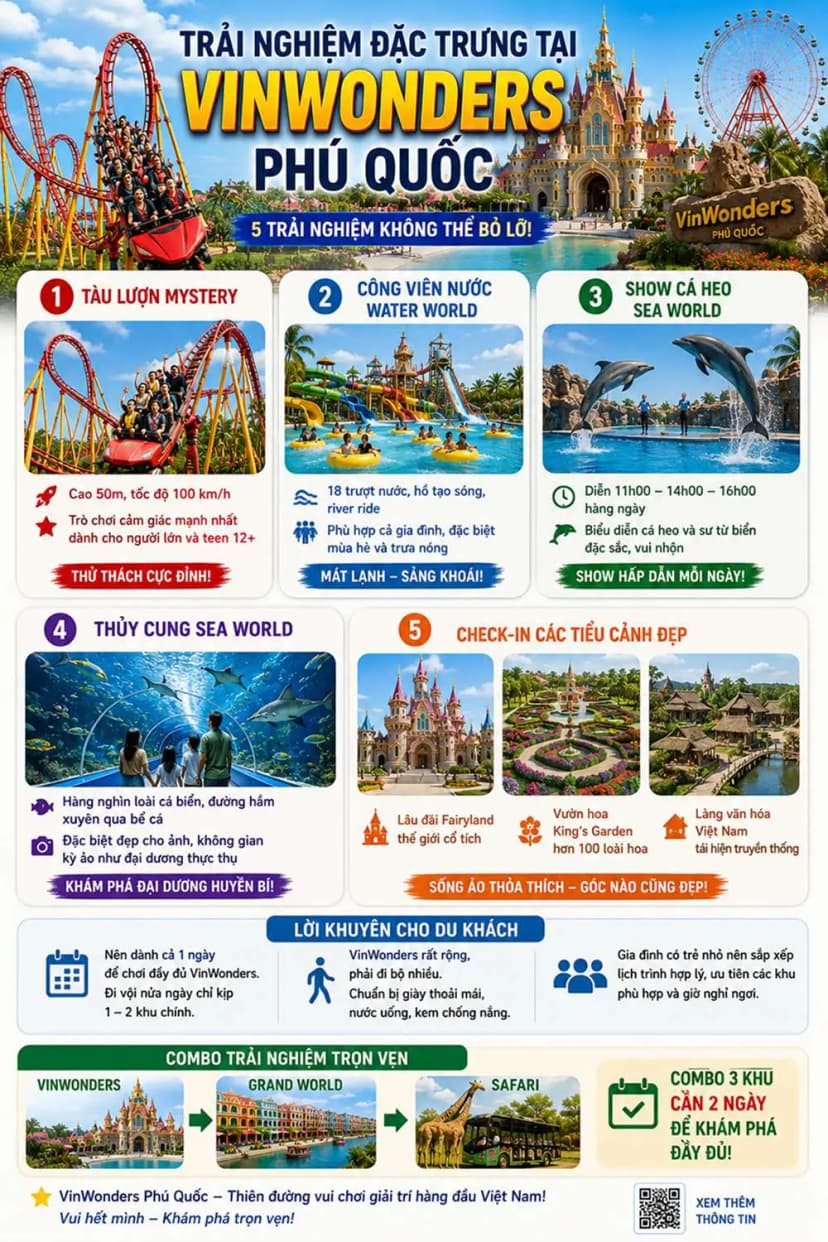 Trải nghiệm đặc trưng tại VinWonders Phú Quốc